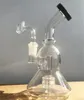 Clear Gourd Beaker Bong Glass Bubbler Smoking Pipe Showerhead Perc Water With 14mm Joint Banger