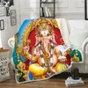 CloOCL 공장 도매 힌두교 하느님 주님의 Ganesha 담요 3D 프린트 더블 레이어 Sherpa 담요 침대 홈 섬유 꿈 같은 스타일