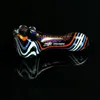 Hookahs Burner Tube Stripe Glasserpipe Glasserpipe Vidro Agradável Fumar Tubos 10.5cm Handpipes Novo Design Colher