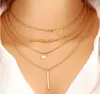 Nieuwe Choker Collier Kettingen Boho Parels Diamant Ketting Multilayer Kettingen voor Vrouwen Mannen BAR Gelaagde Kwastje Metalen Gouden Ketting Necklace