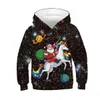 Dinosauro di Natale europeo e americano Stampa digitale Maglione casual con cappuccio per bambini Autunno Inverno Sport Uniforme da baseball per bambini