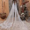 Voiles de mariage chapelle 2020 dentelle blanche une couche voiles de mariée expédition rapide images réelles sur mesure