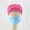 Face Mask Headband With Button Winter Warm Knit Hairband Ear Protective Women Gym Sports Yoga Hair Accessories DDA5638857637