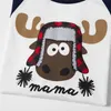 Nuovo design Design carino Elk Stampato Piajamas di Natale Matching Family Pigyas Bagby Kids Kids Abbigliamento da sonno uomini Donne Pignaggio Parenti Coppia Sleep240M