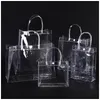 Sacs à main transparents en PVC Sac cadeau Maquillage Cosmétiques Emballage universel Sacs transparents en plastique Taille et LOGO personnalisables