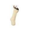 Fashion Christmas Socks Knitt Wool Solid Color Skarpetki świąteczne worka na prezent Derocation Xmas Festival Indoor Household Wiselant