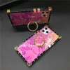 Coque de téléphone carrée en marbre rose pour Samsung Galaxy Note 20 Ultra 10 Plus S8 S9 S10 S20 Plus J6 A71 A20 A50 A70 A51 A81 Couverture de téléphone