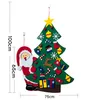 Set albero di Natale in feltro fai-da-te - Decorazioni natalizie Ornamenti appesi a parete Regali per bambini Forniture per feste 2 PZ