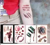 Halloween Temporary Tattoos Waterproof scar tattoo DIY real blood whimsy atmosphere wholesale