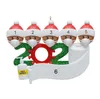 DHL HOT KOOP 2020 Hot Sale Quarantine Kerstdecoratie Gift verblijf thuis Gepersonaliseerde Familie van 2 3 4 5 6 Ornament Pandemic Fy4281