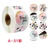 Hot Home Festive Gift Sealing Stickers 500pcs / roll Grazie Love Design Diary Scrapbooking Stickers Festival Birthday Party Etichette regalo