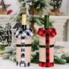 Juldekorationer Linne Bells Lapel Wine Bottle Holder Red Champagne Set Festiver