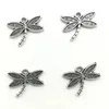 100pcs / lot dragonfly legering charms pendants retro smycken gör DIY Keychain Forntida silver hänge för armband örhängen 14x18mm