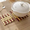 Table de bureau créative ronde tapis en bambou naturel coussins isolants thermiques Pot tasse tapis cuisine maison accessoires