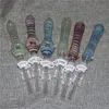 mini nectar pipe kit quartz dab straw Glass water pipes bong smoking pipe titanium quarts Oil Rigs rig Dabs hookahs