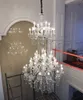 Hotel grande lampada di cristallo lampada a candela di lusso lampadario per scale Vetrina lampadari per camera da letto lampadario per tromba delle scale duplex Apparecchio di illuminazione