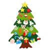 Set albero di Natale in feltro fai-da-te - Decorazioni natalizie Ornamenti appesi a parete Regali per bambini Forniture per feste 2 PZ