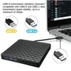 USB3.0 고속 블랙 외부 콤보 광학 드라이브 CD / DVD 플레이어 CD / DVD RW의 ROM