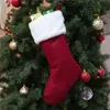 46 * 27cm 2020 Julstrumpor Presentväskor Kreativitet Santa Claus Elk Strumpor Xmas Tree Dekorativ Plysch Christmas Socks Bag Gratis frakt