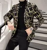 Brand Men Floral Blazer Wedding Party Colorful Plaid Gold Black Sequins Design DJ Singer Suit Jacket Fashion Outfit281T