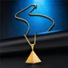 キュービックジルコンエジプトピラミッドペンダントネックレスホルスとアンクキーの魅力Pave cz zircon Bling Hip Hop Jewelry Gift5275995