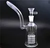 1 PCS Recycler Dab Rigs Tobacco Tubos 8 polegadas Beaker Beaks 14mm Catcher Catcher Hookah Dab Rig Bongs com queimador de óleo masculino e tigela