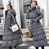 Inverno 2020 ispessimento caldo giacca imbottita in cotone da donna Giacca lunga Cappotto antivento da donna con cintura e Parka