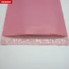 100x Custom Printed Baby Rosa Färg Satchels Postväskor Poly Mailing Väskor för Klädaffär Shopping Shopping 200919