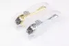 Stainless steel gold and silver handle micro needles derma roller for scars ,cellulite ,stretch marks removal beauty equipment