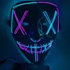 2020 heiße Verkaufs-Halloween-Gesichtsmaske 9 Bunte V-förmig mit Blut Led-Masken-Halloween Dekoration Horror-Thema-Partei Designer-Gesichtsmasken