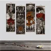 Japanese Ukiyoe for HD canvas poster wall pictures for living room decoration painting wall art with solid wood hanging scroll LJ200908