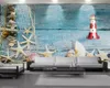 3D настенная бумага на стенках для гостиной красивые морские звезды и раковины на пляже гостиная спальня стенда HD обои