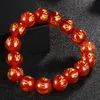 Bracciale con perline in pietra naturale rosso nero largo 10/12MM per uomo braccialetti con perline da uomo fai-da-te per donne gioielli religiosi