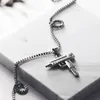 Chains Necklace Punk Choker Boho Chain Stainless Steel Men Women Hiphop Fashion Gold Uzi Gun Shape Pendants Necklaces Jewelry Gif2332053