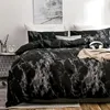 Marble 3D Wzór Projektant i zestawy łóżka Podwójna podwójna Queen Quilt Cover Cover Comberter Zestaw łóżka luksusowy pościel13612078