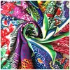 New Twill Silk Scarf Women Fashion Large Hijab Plant Garden Printing Square Scarves Shawls Wraps Female Foulard Bandana 130cm*130cm