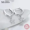 Modian New Luxury Solid 925 Sterling Silver Hearts Stars Boucles d'oreilles Fashion Silver Jewerly Fomen Women Wedding Earge Gift2948636