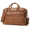 Мужской портфель сумки для ноутбука высококачественный бизнес кожаный плеч