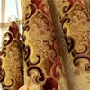 Europese en Amerikaanse hoogwaardige op maat gemaakte luxe villa's elegante verse woonkamer gordijnen geborduurde gordijnen keuken