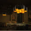 Промышленный стиль привел ресторан люстры бара искусство подвесных светильников ретро ностальгического бар специальных форм железа подвесных светильники