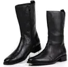 Botas confortável zíper joelho alto preto inverno homens casuais de couro genuíno casual