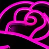 Rose Sign Romantic Night Bar Hem Sovrum Belysning Väggdekoration Neon Light 12 V Super Brigh