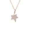 Sparkling Diamond Zircon Fashion Designer Lovely Lock Key Pendant Necklace for Women Girls Rose Gold Silver282a