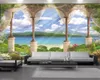 3d Landscape Wallpaper European-style Arches and Beautiful Landscapes Romantic Scenery Decorative Silk 3d Mural Wallpaper