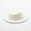 100% Wool Felt Hats White Wide Brim Fedoras For Wedding Party Hat Fedora Hat Women Winter Floppy Sombrero Mujer