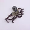 Octopus Brooch For Men Multi Fish Brooch Pin Full Rhinestones Antique Silver Color Jewelry Pin Brooches Accessories7017591