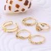 Trouwringen voor vrouwen 18K gouden kristallen ringen set noble charms meisjes saffier sieraden trouwring set