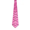 Cravates de cou acrylique miroir hommes cravate brillante bijoux de mode rose maigre diamant plaid géométrique mince bling bling1287c