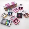 Anpassade fransar Box Butterfly Square Eyelash Förpackning Box Dramatisk Tjocklek 25mm 27mm 28mm Mink False Eyelashes