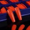 100pcsset Press on False Nails Extra Long Stiletto Pointed UV Gel Glue On Fake Fingersnails 10 Candy Colors False Nails Epacket f8468216